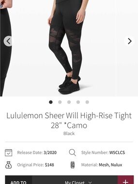 lululemon athletica Black High-Rise Leggings
